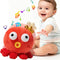 GauJat Bouncing Octopus Baby Toy, Musical Crawling Toy for 6-12 Months, Talking Recording