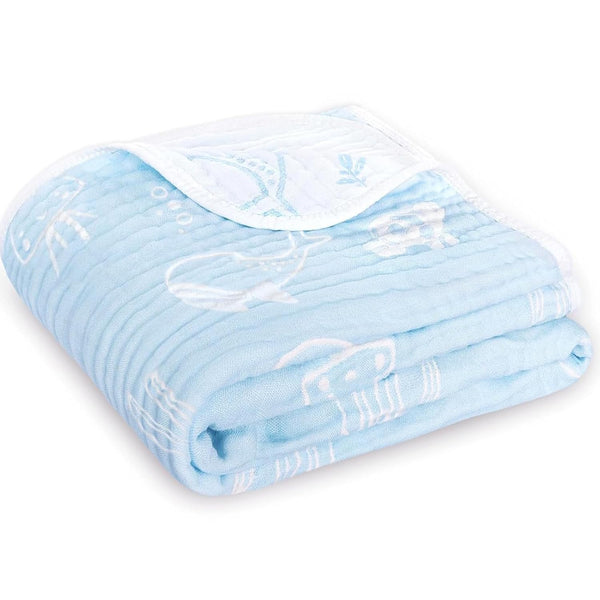 BOPRIO Muslin Baby Blanket Ultra Soft and Lightweight Versatile Swaddle and Bed