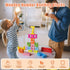 BOVVSKY Counting (20pcs) Wooden Number Building Blocks, Montessori-Inspired Wooden Number Building Blocks, Math