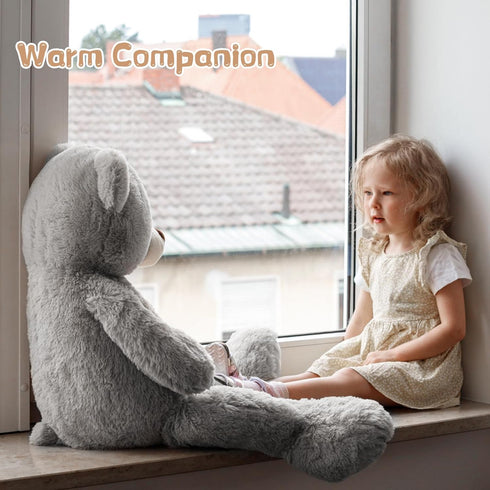 Tezituor Big Teddy Bear 4 Feet, Soft Giant Stuffed Animal Life Size 47 Inch Plush Bear Toy for Valentine's Day Gift