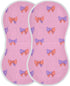 decor gift 4 Pack 22x11in Cotton Large Burp Cloths for Baby Soft and Absorbent Pink Bow Lilac and Peach washcloths