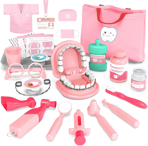 Dentist Play Set for Girls 3-5 - Doctor Kit Toy Gifts for