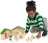 Manhattan Toy Farmer’s Market Day - 12-Piece Portable Wooden Toy Figure Pretend Shopping Playset