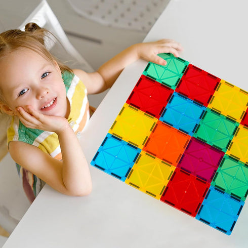 110PCS Set, FNJO Magnetic Tiles, Magnet Building Magnetic Building Blocks, Construction STEM Learning and Playing Toys