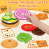 Montessori Wooden Burger Stacking Toys for 2-5 Year Olds, Fine Motor Educational Toys for Boys & Girls, Gift Ideas