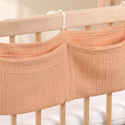 Tizuqe 2 Nursery Bedside Hanging Storage Bag for Baby Pockets Crib Organizes Diaper & Toy Storage Solution Space Saving