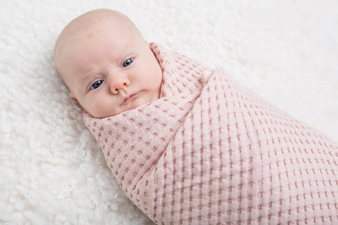 Waffle Weave Soft Cotton Baby Blanket by Lulujo