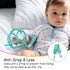 Mombella Teething Toys 6-12 Months - 2 in 1 Snail Baby Teether & Rattle Toys, BPA FREE (Teal)
