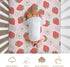 Selgkds 52''x28'' Summer Cute Strawberry Daisy Baby Crib Sheets for Boy Girl Red Strawberries Floral Soft Snug Fitted