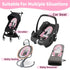 3-in-1 Pro Goleem Breathable Baby Car Seat Head Support, Soft Infant Car Seat Insert, Carseat Cushion for Newborn