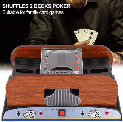 ZJchao Automatic Card Shuffler, Battery Operated Poker Shuffling Machine for Home Tournament Use.