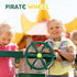 3 Pcs Playground Accessories for Kids - Outdoor Swing Set Equipment, Pirate Ship Wheel, Telescope, Telephone