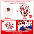 130PCS Red Black White Balloon Garland Arch Kit, 12 10 5 inch Balloons with Confetti for Baby Shower and Wedding