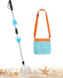 1 Pack Sand Sifter with Seashell Bag- 21.6"~33" Adjustable Shark Tooth Sifter