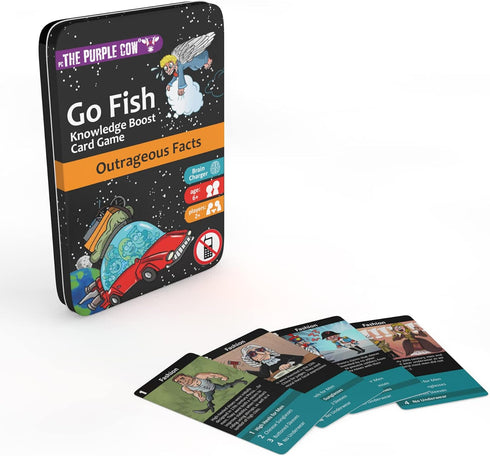 The Purple Cow Go Fish! - Outrageous Facts - The Classic Card Game with a General Knowledge Boost for Kids & Families Ages 6+