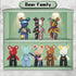 Set(16.9inches) Rainbow Graffiti Teddy Bear Micro Building Blocks Christmas Bear Building Blocks Winktoys Gift