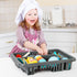 Set Set 40 deAO Dinnerware for Kitchens Toys Drainer with Sponge, Plates, Cutlery, Cutlery, Pots - Over Kitchen
