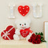 HollyHOME I Love You Teddy Bear - Soft Plush Toy with Heart, 12 inches White, Christmas Valentine's Day Gift