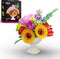 Sinuraii Botanicals Flower Arrangement Building Set, Classic Style Artificial Flower Building Set, Chrysanthemum