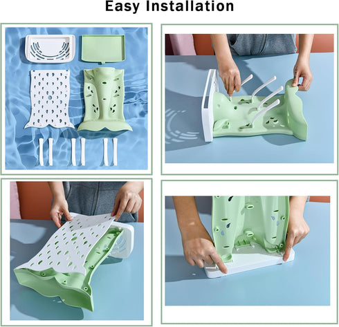 Countertop PandaEar Baby Bottle Drying Rack, Vertical Rack Detachable Travel Bottle Rack, Space Saving Standing Drying