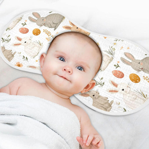 SEHANY 22x11in 1Pack Easter Cute Bunny Muslin Baby Burp Cloths,Extra Soft Absorbent Skin-Friendly Cotton Muslin Cloths