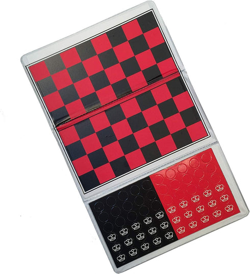 WE Games Magnetic Checkbook Checkers - Great for Travel