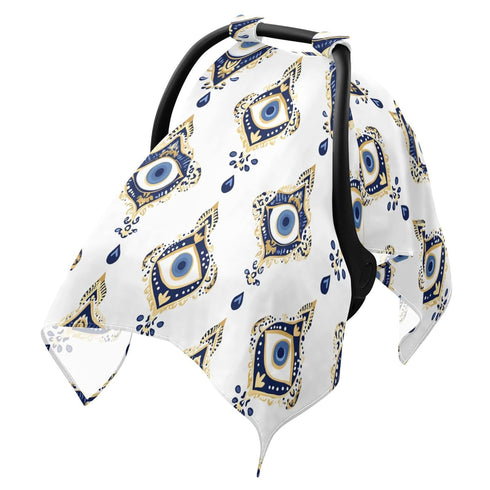 Mazeann Evil Eyes Print Car Seat Cover Baby Breathable Soft Infant Carseat Covers