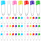 Yolev 50Pcs Diaper Pins Colored Baby Safety Pins Plastic Head Baby Diaper Pins