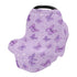 foixnub Baby Car Seat Canopy Covers Purple Butterfly White Star Nursing Breastfeeding Cover Multi-use for Infant