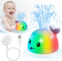 2024 Upgraded Baby Whale Bath Toy, Light Up Bath Fountain for Toddlers 1-3, IPX8 Waterproof Sprinkler