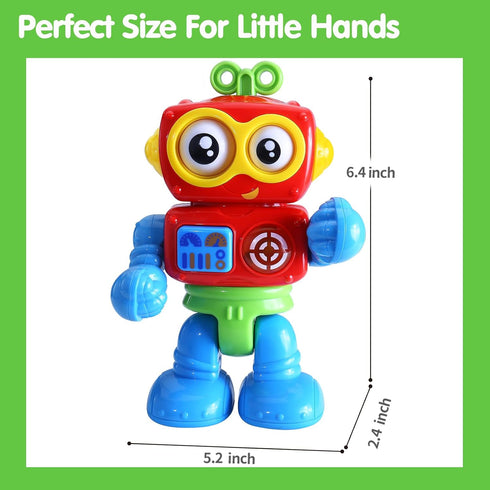 Robot Toys for 1 Year Old Boy - Musical Light Up Educational Toy for 12-18 Months