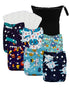 babygoal Boy Cloth Diapers Pack of 13, Baby Reusable Washable Pocket Nappy,