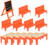 TOYANDONA Miniature Locker Classroom Set, 13pcs Desk, Chair & Blackboard Model Dollhouse Accessory