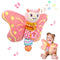 VOILBTOY Baby Toys 0-6 Months,Infant Musical Sensory Stuffed Animal with Squeaker,Rattle,Crinkle Wings,Teether &