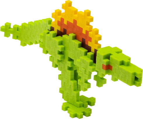 PLUS PLUS Spinosaurus Dinosaur, 70 Piece Construction Building STEM/STEAM Toy, Mini Maker Tube