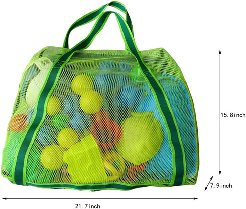Swimming Leberna Large Beach Bag with Zipper Lightweight Beach Toy Bag Mesh Bag for Pool Sand Toys