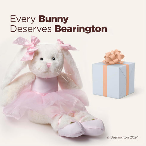 Bearington Collection Ballerina Stuffed Animal, Ballet Doll, Dance Recital Gifts for Girls, Bunny Lilly, 15"