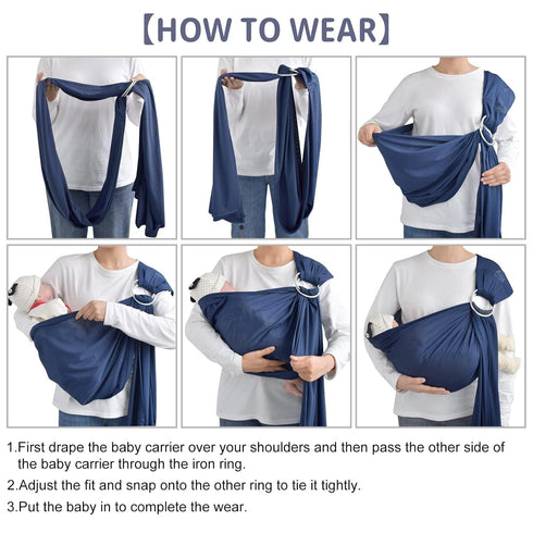 Summer Swimming CUBY Water Baby Sling Carrier Lightweight Breathable Mesh Baby Wraps Carrier Adjustable Ring Sling