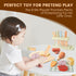 Set, Set 2 3 4 Pithfor Play Knife Play Kitchen Accessories, Wooden Pretend Play Food Toys for Kids Toddlers, Gifts