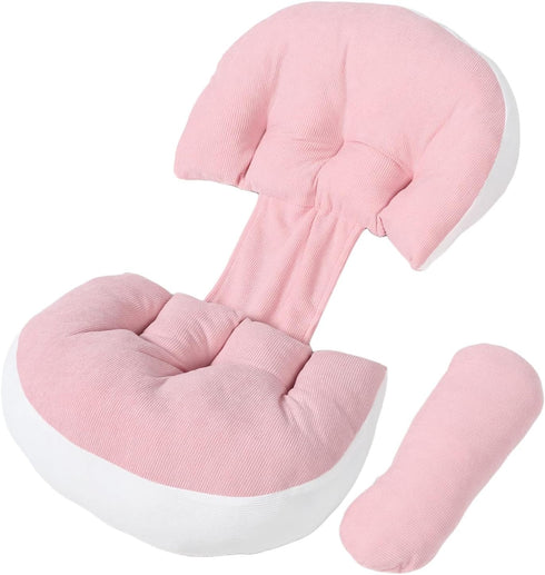 U-Shaped Pregnancy Pillow for Back Pain Relief and Side Sleeping
