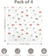 4-Pack 100% 47 47 Inches Cotton Muslin Swaddle Blankets, Large x Breathable Soft Receiving Blankets for Newborns