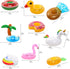 9 Pcs Pool Floaties Swim Accessories Set for 11.5 Inch Girl Dolls, Inflatable Drink Holder for Pool Parties