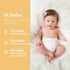 Pack 4(22~37lb), 56 Count Babycozy Baby Diapers Portable Size Bouncy Soft Diapers Disposable Hypoallergenic Diapers