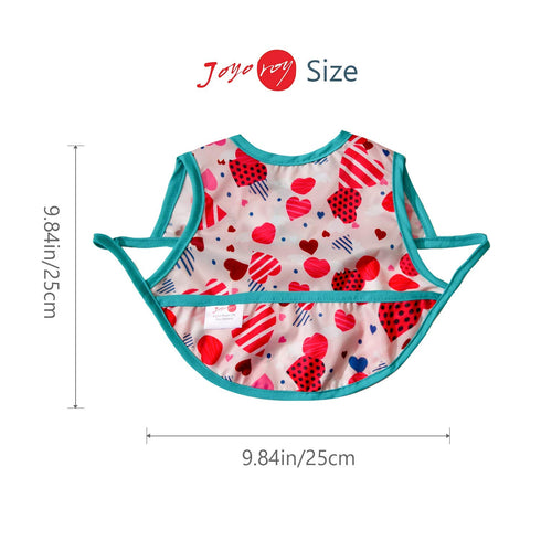 Joyo roy Mess Proof Baby Bibs, Waterproof Toddler Bibs for Baby Girl 3-10 Months, Soft Machine Washable