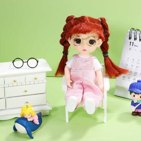 jojofuny 20pcs Doll Glasses, Miniature Eyeglasses for Dolls & Pets Costume Accessories