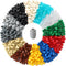 Feleph 600 Pieces 1x1 Round Bricks Bulk Multicolored Classic Basic Parts Building Creative Play Set Blocks