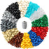 Feleph 600 Pieces 1x1 Round Bricks Bulk Multicolored Classic Basic Parts Building Creative Play Set Blocks