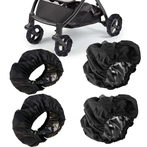 4Pcs Baby Stroller Wheel Cover,Dustproof Kid Baby Wheelchair Protector Baby Stroller Wheel