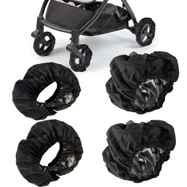 4Pcs Baby Stroller Wheel Cover,Dustproof Kid Baby Wheelchair Protector Baby Stroller Wheel