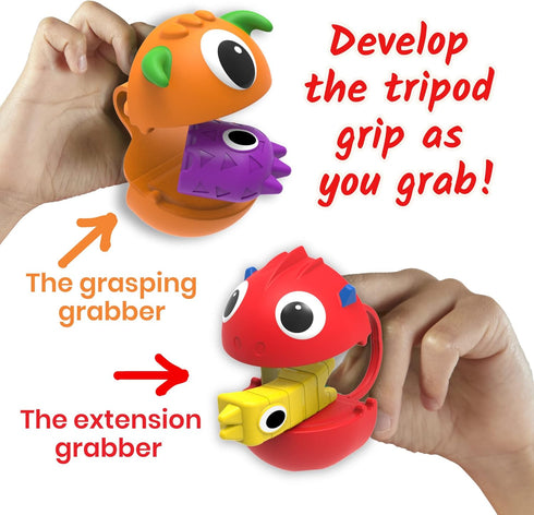hand2mind Set, 3-4, Grab That Monster Fine Motor Activity Occupational Therapy Toys, Pincer Grasp Fine Motor Skills
